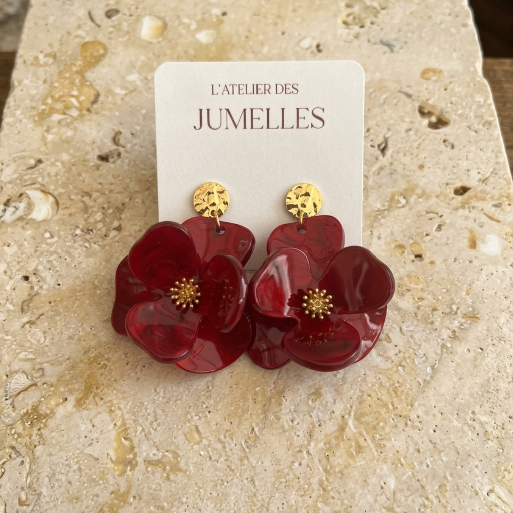 Boucles d'oreilles Bleu - Capucine
